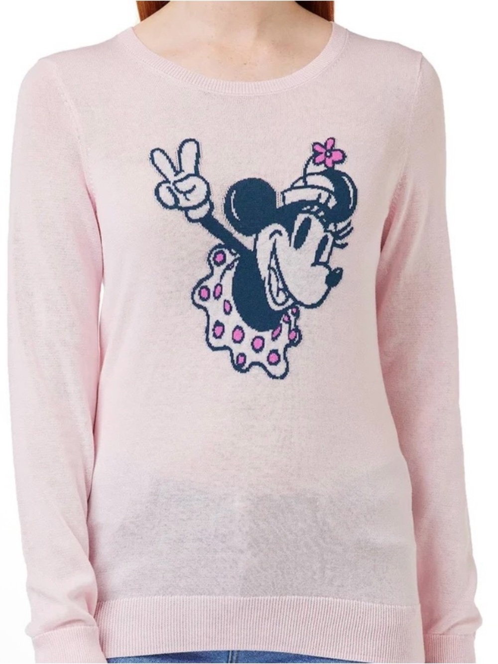Disney Minnie Mouse Graphic Lightweight Sweater - XL